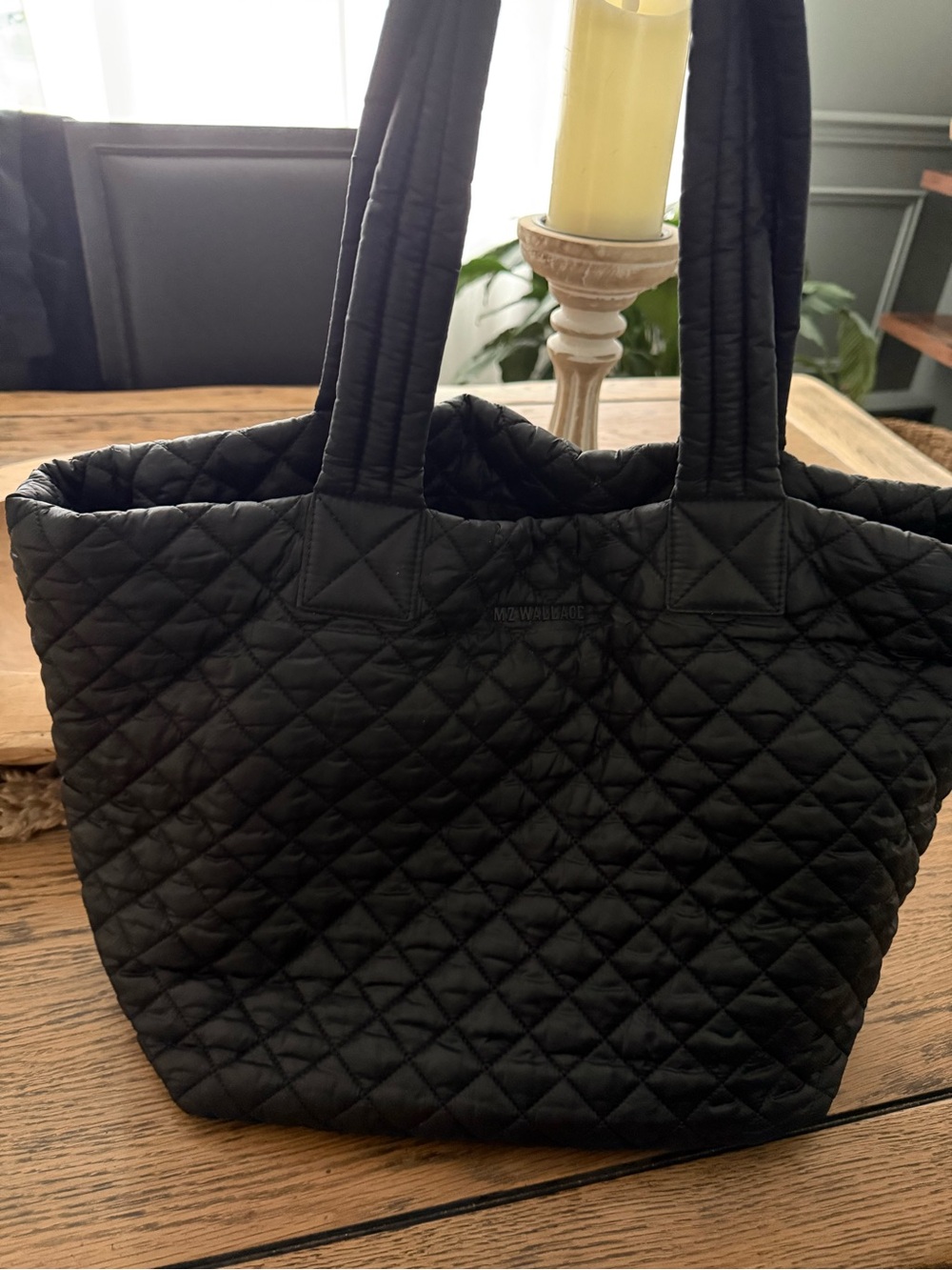 MZ Wallace Quilted Black Tote Bag